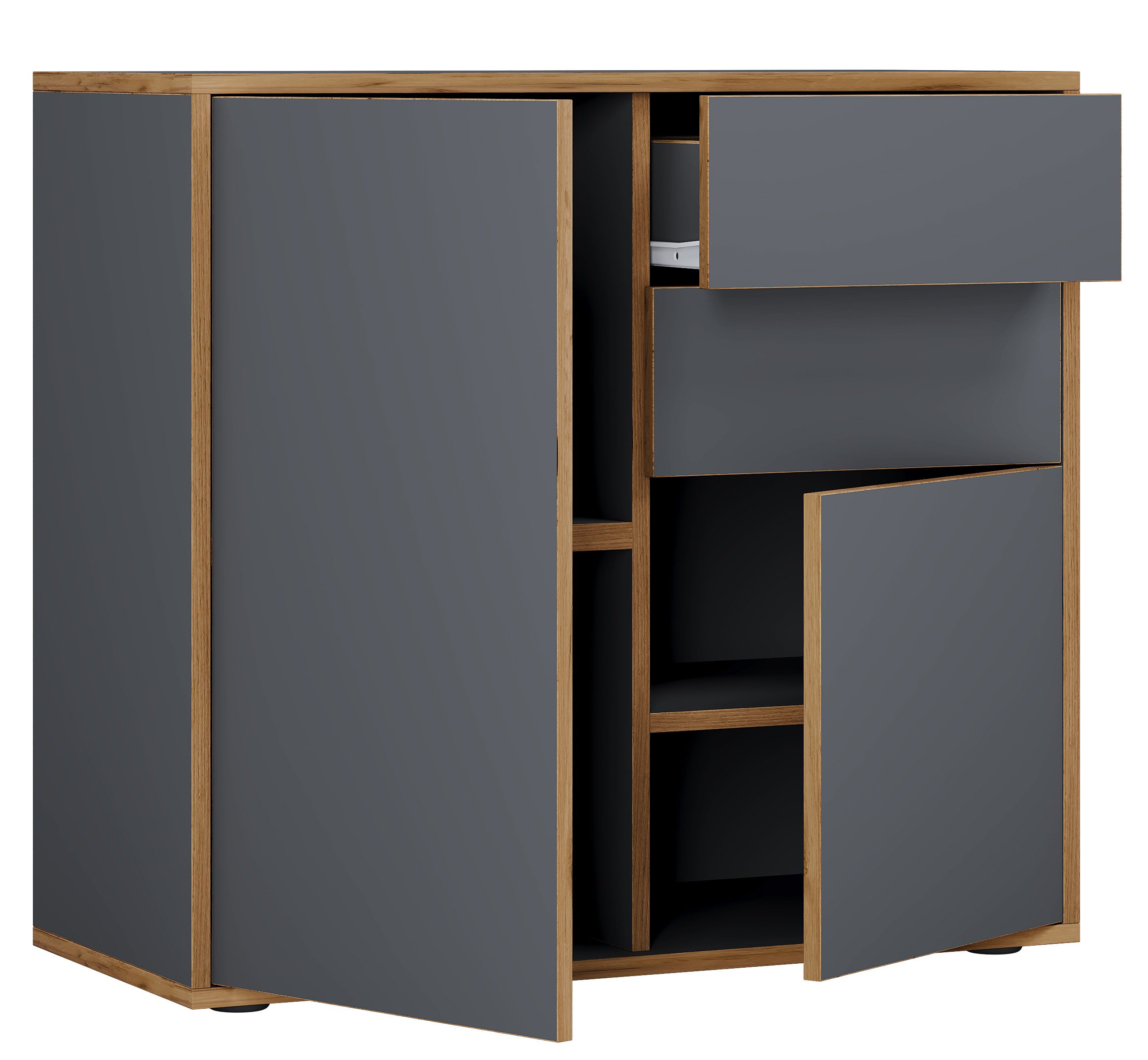 VCM Kommode Holz Kommode Sideboard Salia Breite 80 Schublade