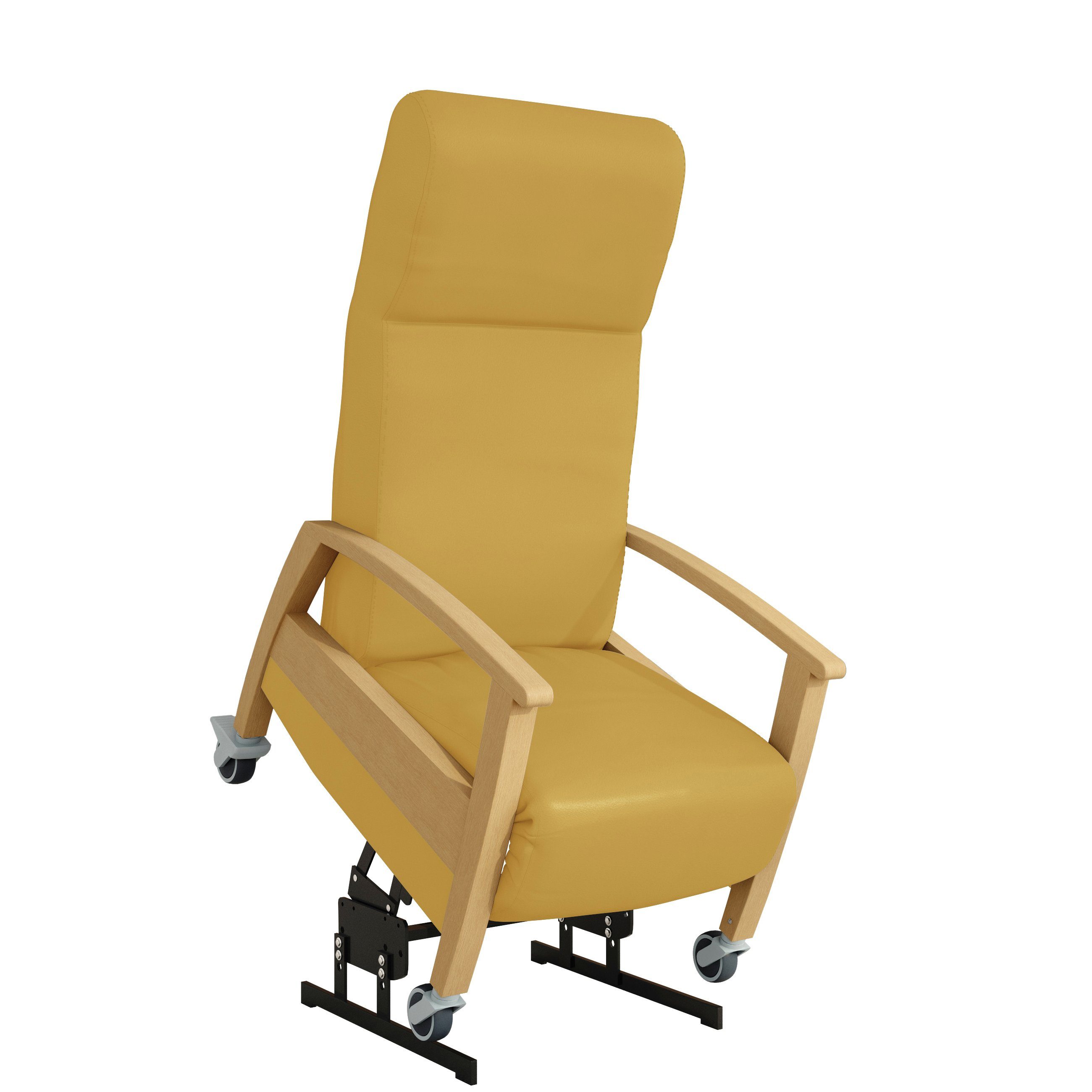 Stuhl Pflegesessel GANDA Lift 2 mit Aufstehhilfe, Rollen bis 140 kg