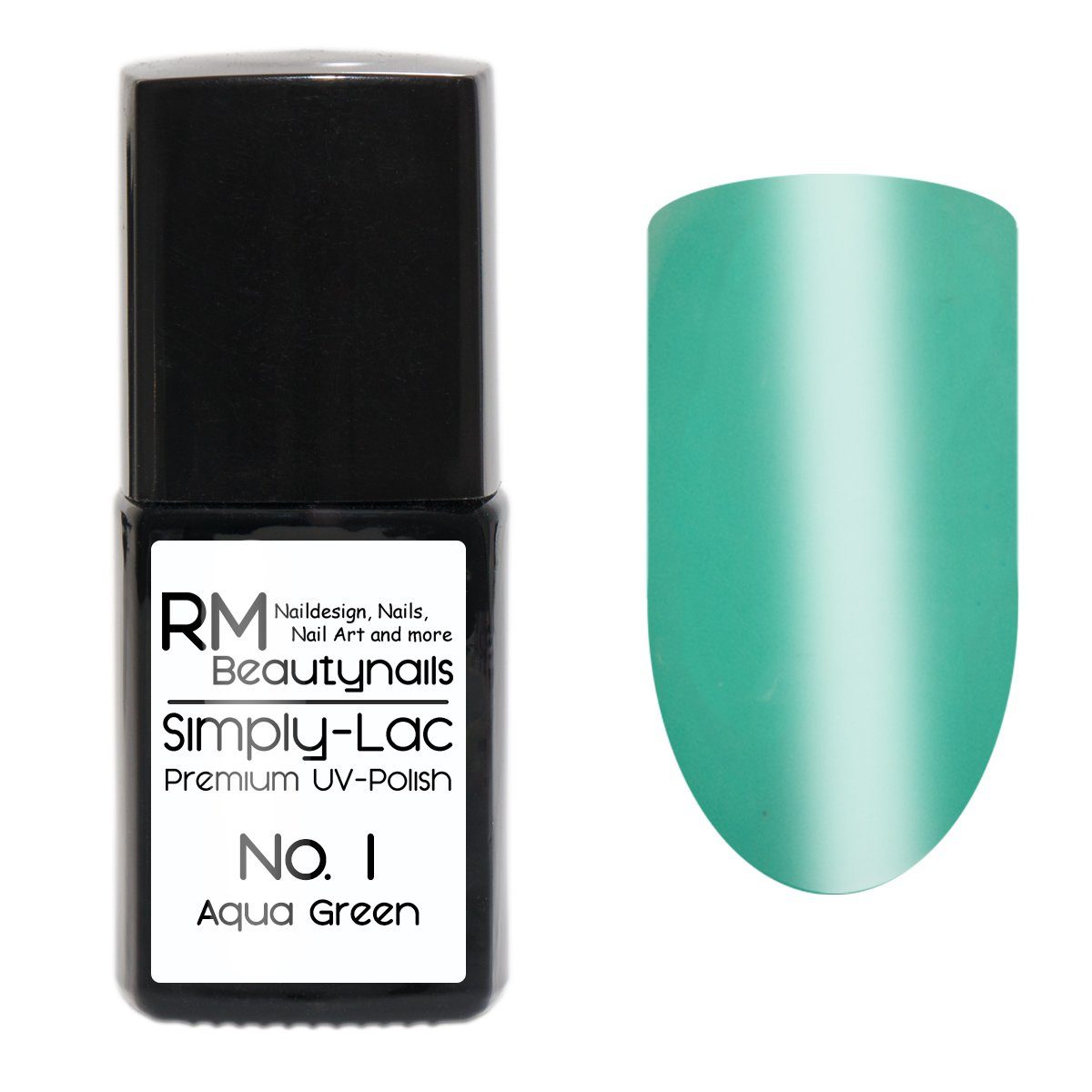 RM Beautynails UV-Nagellack Simply Lac Premium UV-Nagellack UV-Polish 10ml Aqua Green