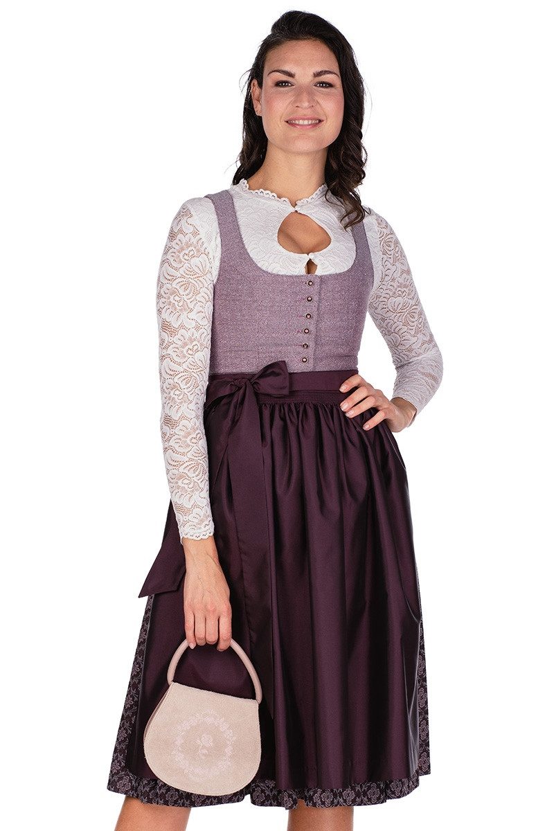 Hammerschmid Dirndl Midi Dirndl 2tlg. - KOFLERSEE - mauve light/aubergine