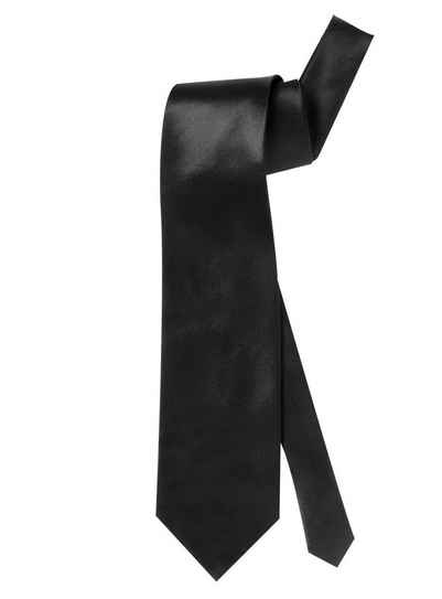 Widdmann Krawatte Krawatte Satin schwarz Krawatte in mittlerer Breite für jeden Zweck