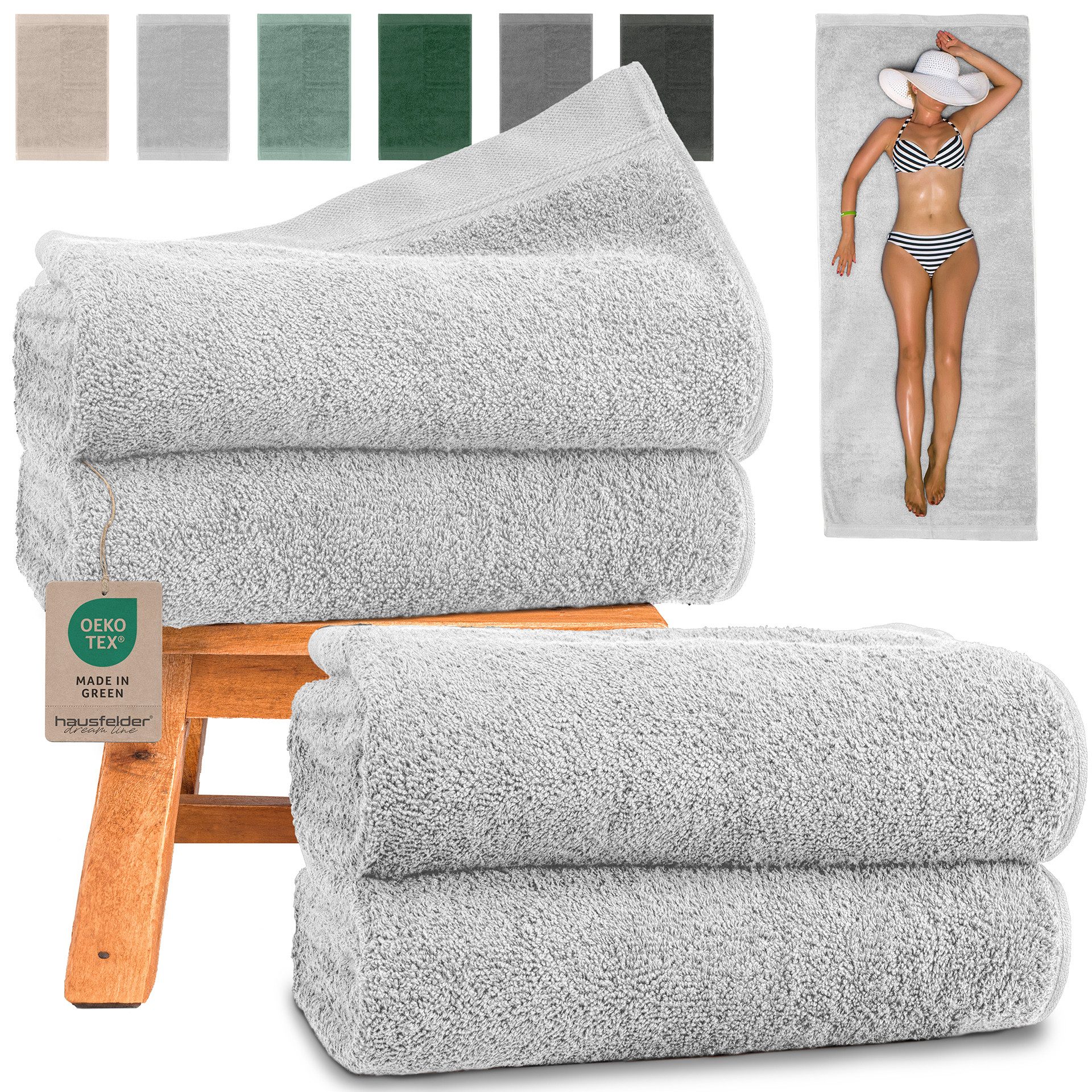 Hausfelder Handtücher Handtuch Set: 2 Badetücher günstig online kaufen