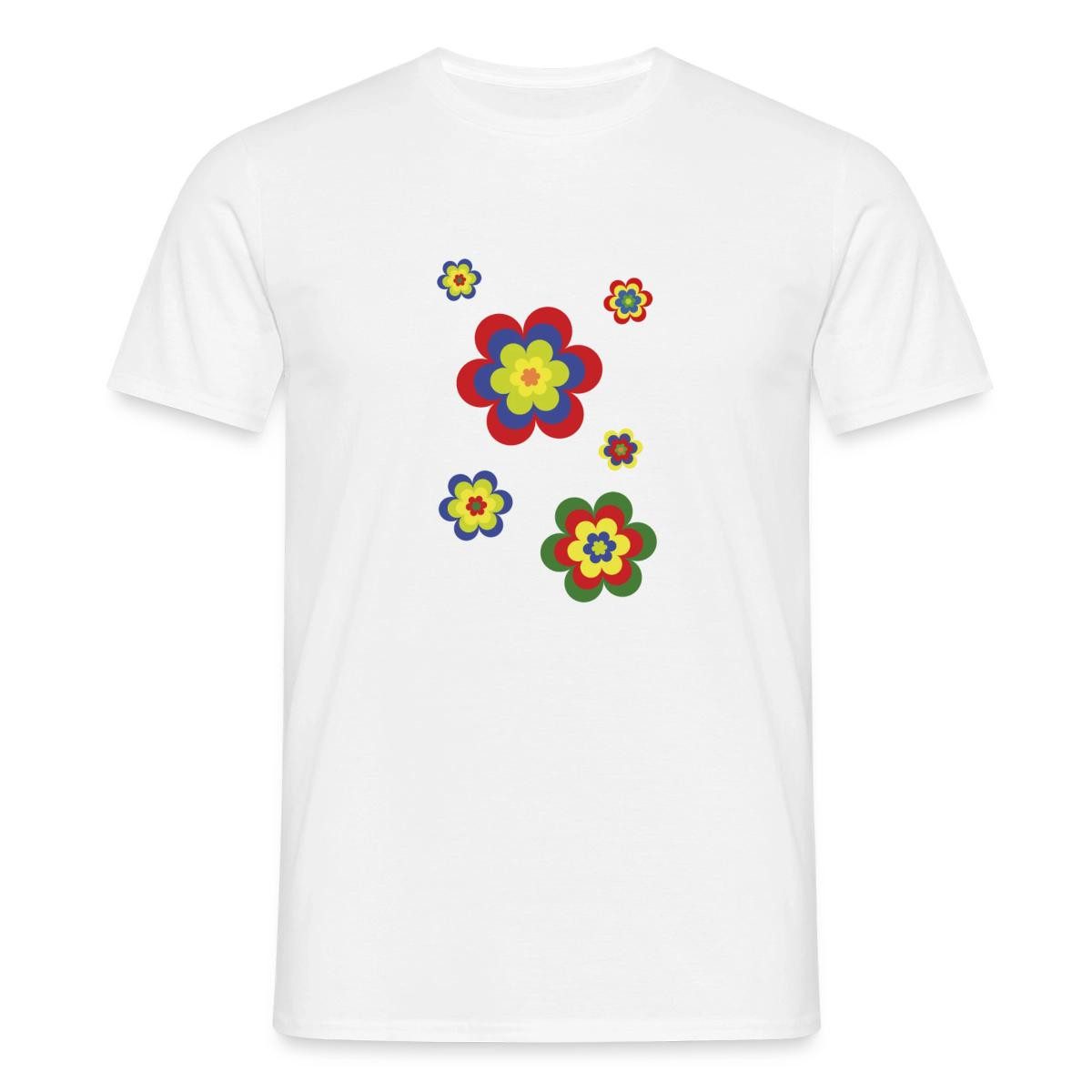 Spreadshirt T-Shirt Hippie Flower Power Blumen Männer T-Shirt (1-tlg)