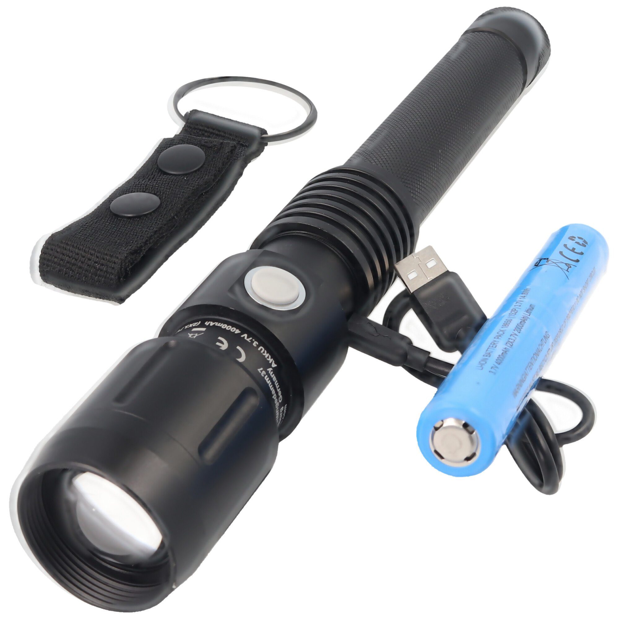 Mini LED EDC Taschenlampe 500 Lumen Wasserdichte Lampe USB Halter Clip 3 Modi 