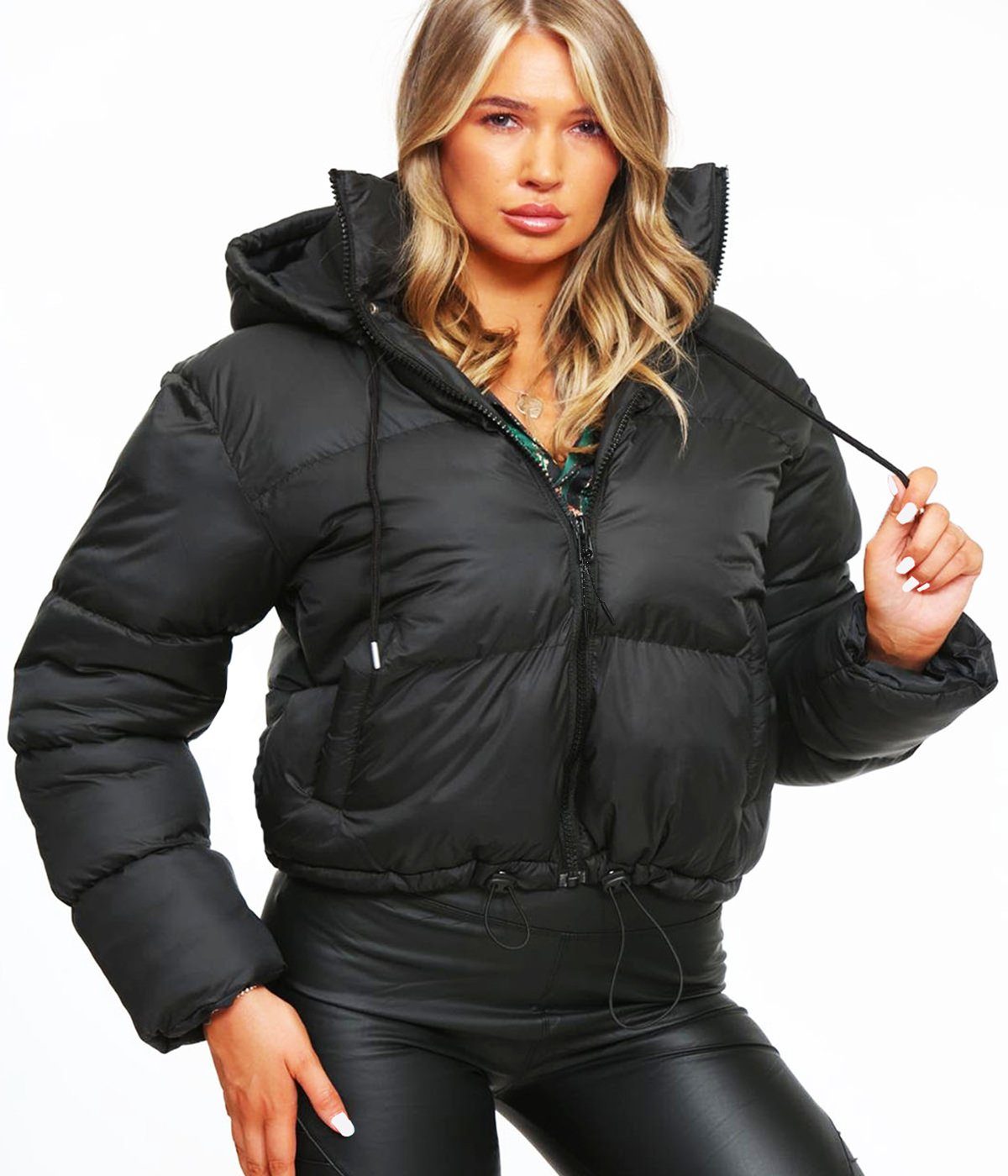 Damen Jacke Outdoor Winterjacke RMK Kapuze Puffer mit Bomberjacke