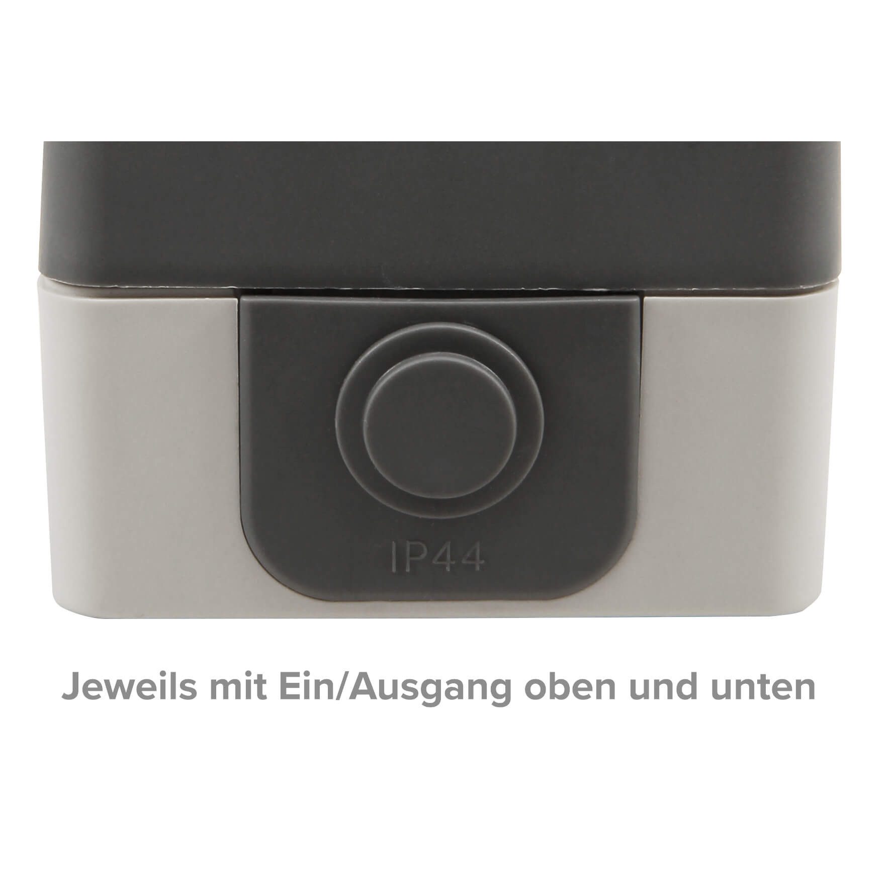 ETT Marketing GmbH Aufputz-Steckdose SECURE Aufputz Steckdose Feuchtraum IP44 Einzelsteckdose Keller Garage, Federschließung, Schraubkontakte, 16A