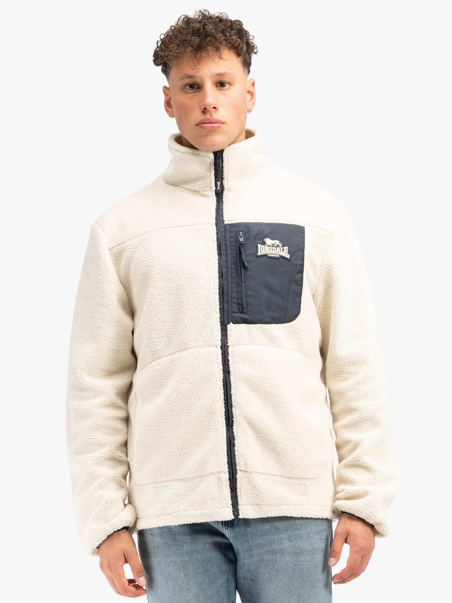 Lonsdale Kurzjacke Lartington Herren Sherpa Jacke günstig online kaufen