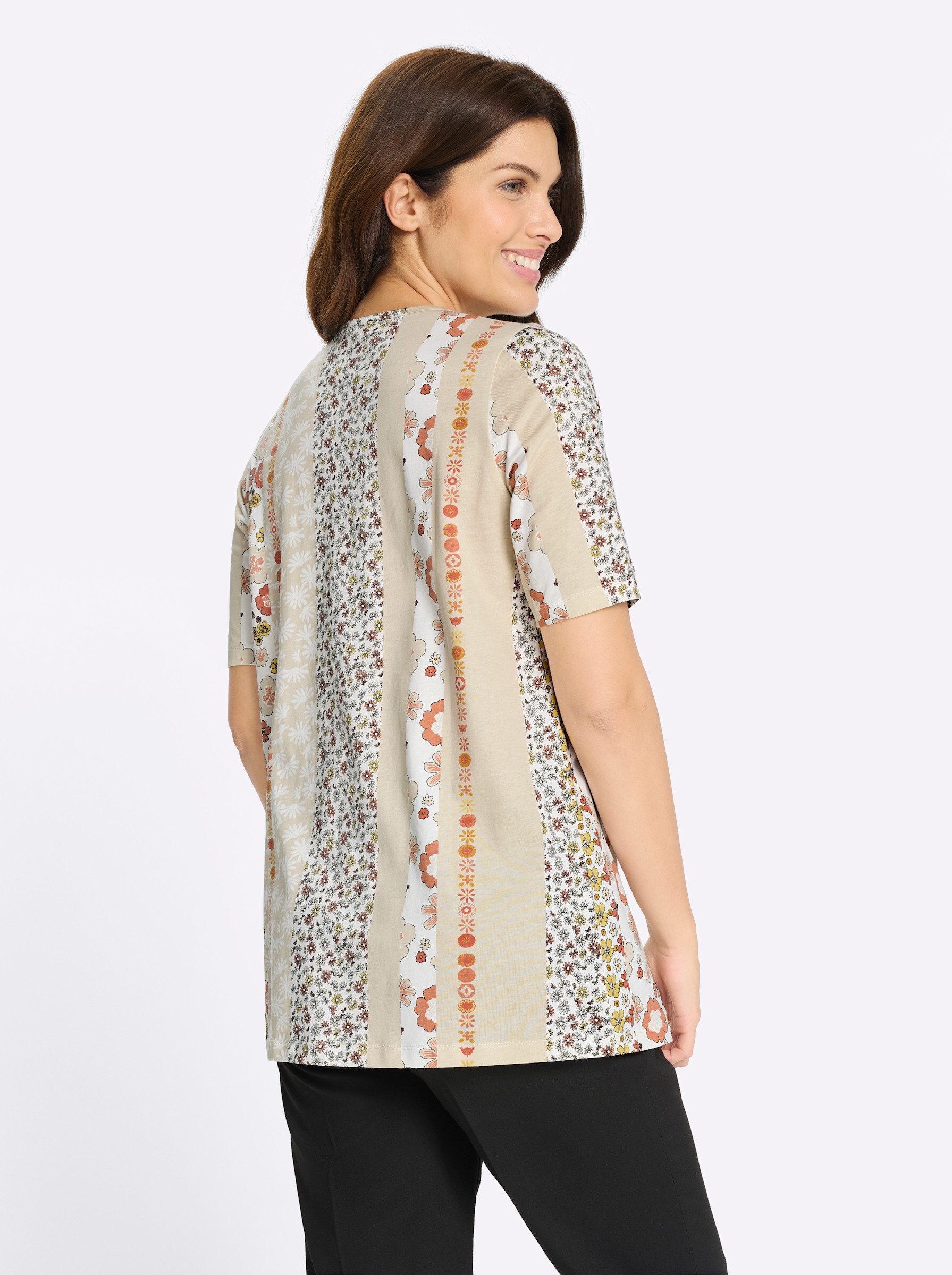Sieh an! T-Shirt Longshirt Kurzarm günstig online kaufen