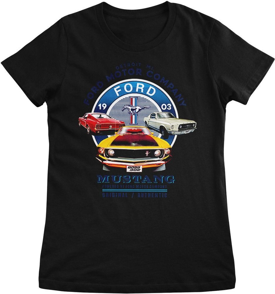 FORD T-Shirt Mustang Circle Girly Tee