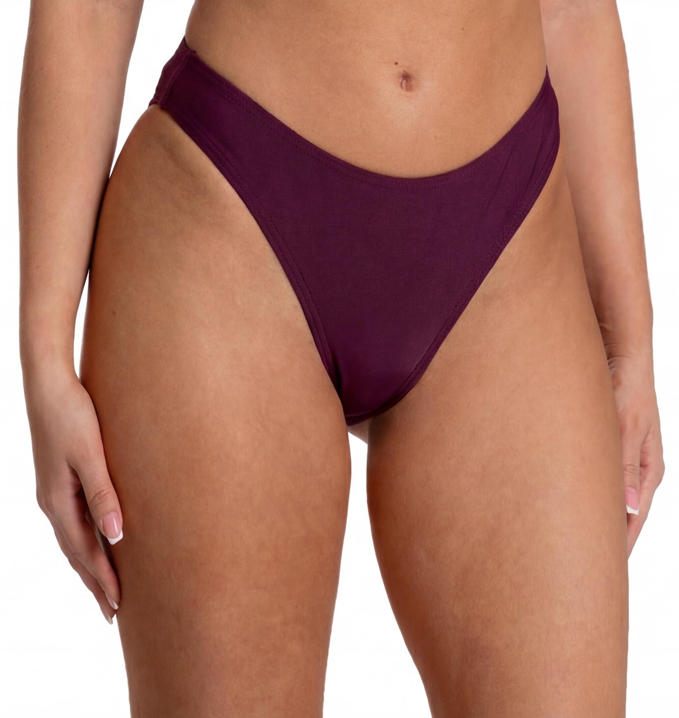 Aquarti Bikini-Hose Tanga Thong Bottom Hohe Taille