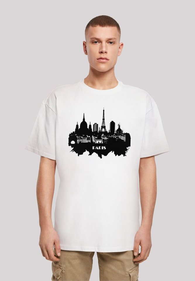 F4NT4STIC T-Shirt PARIS SKYLINE OVERSIZE TEE Print