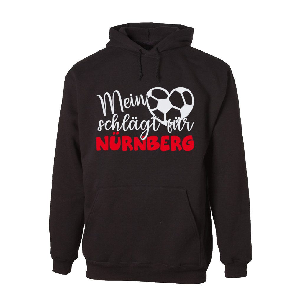 G-graphics Hoodie Mein Herz schlägt für Nürnberg Unisex Pullover mit einem Motiv für den echten Fan