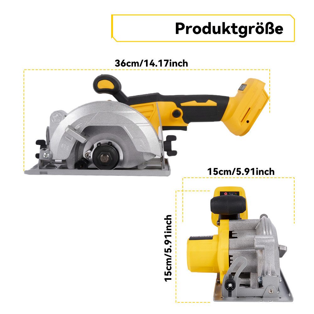 ONEVAN Akku-Handkreissäge Akku-Mini-Kreissäge 6000 U/min, 45mm, günstig online kaufen