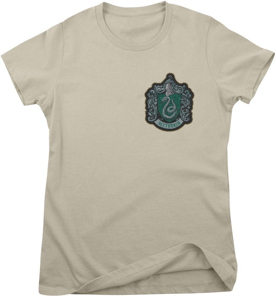 Harry Potter T-Shirt Slytherin Chest Crest Girly Tee