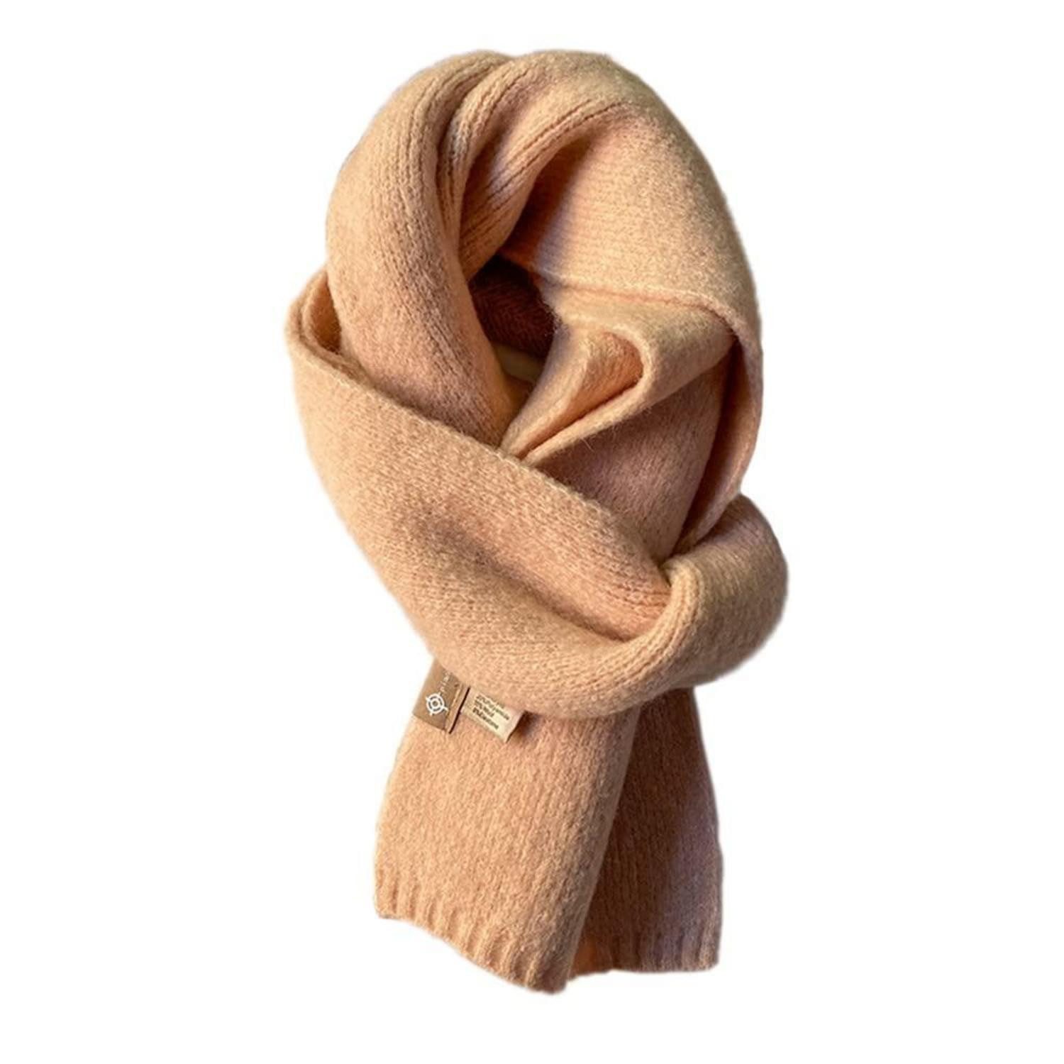 LuxusKollektion Strickschal Winterschal Gestrickt Langschal Rosa, (1-St)