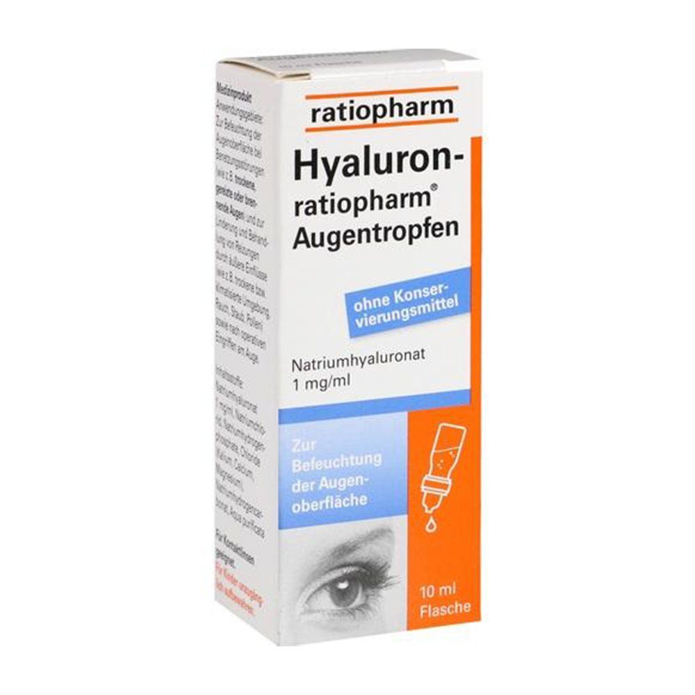 Augenpflege-Set HYALURON-RATIOPHARM Augentropfen 10ml