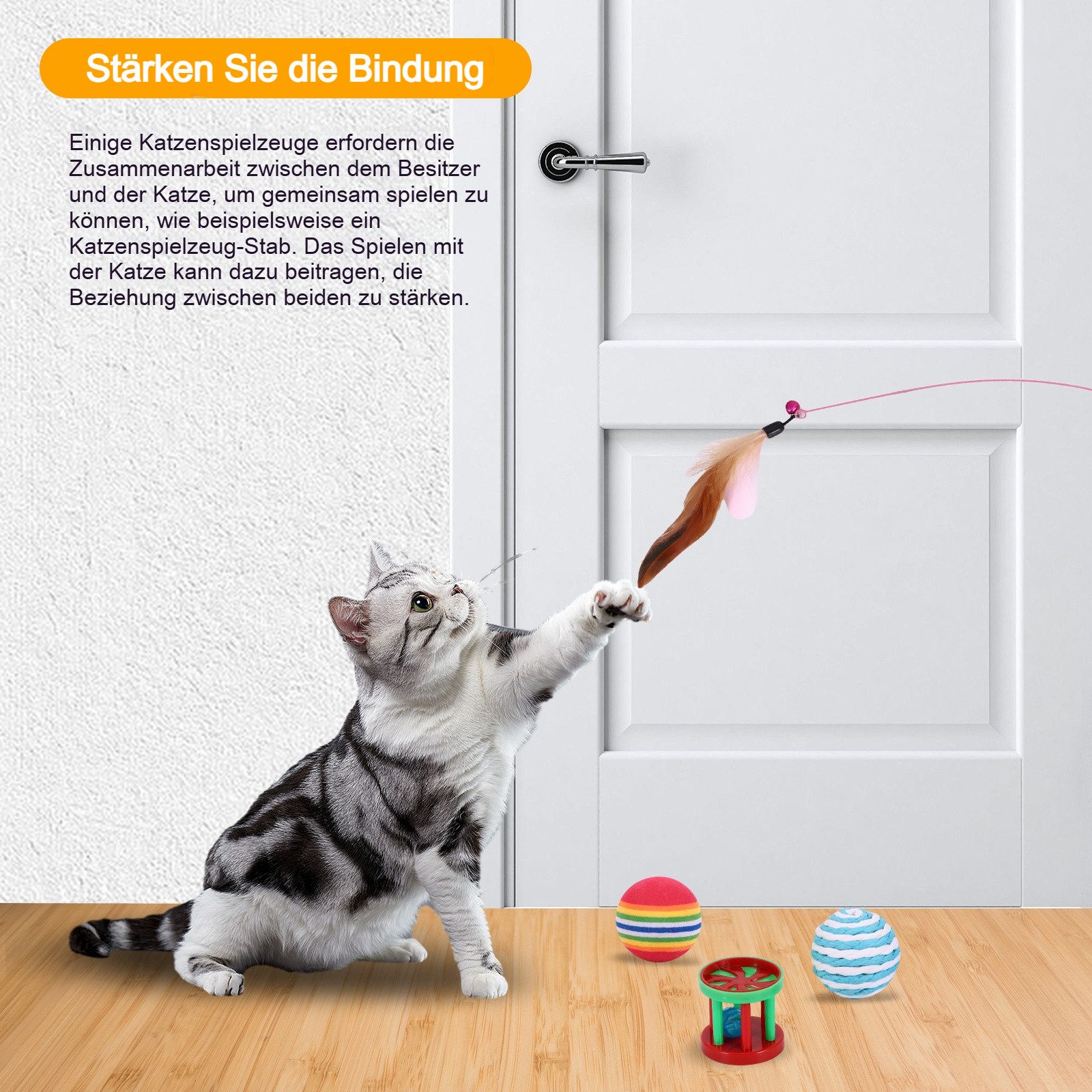 BlingBin Tier-Intelligenzspielzeug 26 Stück Katzenspielzeug Set, Gefiederte günstig online kaufen