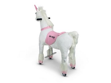 TPFLiving Reittier Einhorn Stella - Größe S - Farbe: weiß, Schaukeltier für Kinder ab 3 bis 6 Jahren - Sitzhöhe: 53 cm