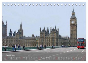 CALVENDO Wandkalender London (Tischkalender 2024 DIN A5 quer), CALVENDO Monatskalender