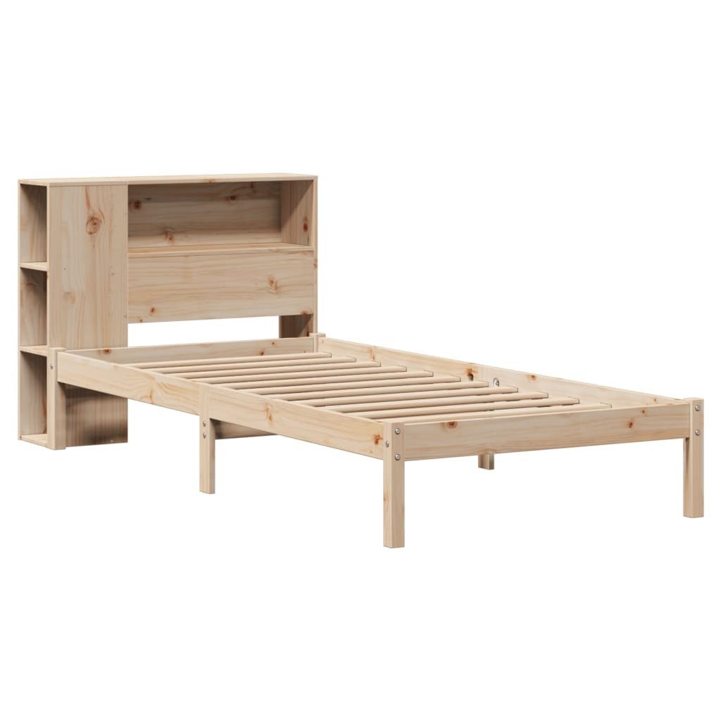 vidaXL Bett Bücherregalbett ohne Matratze 75x190 cm Massivholz Kiefer
