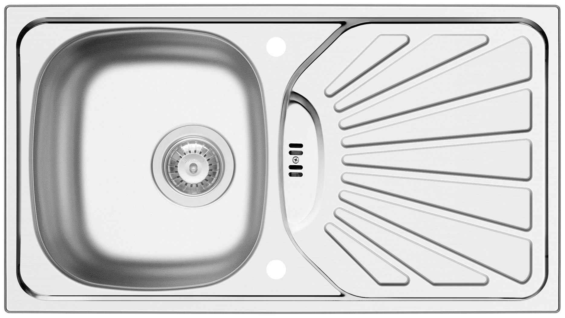 Pyramis Margarita stainless steel sink, rectangular, 78/43.5 cm