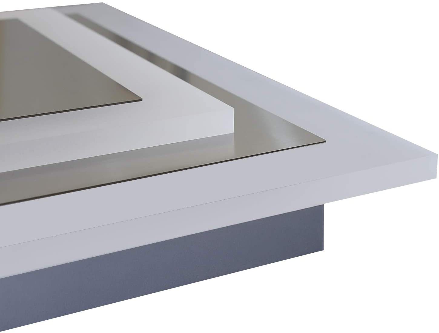 Dimmbar Fernbedienung, Quadratisch mit LED Deckenleuchte ZMH Dimmfunktion, stufenlos LED integriert fest
