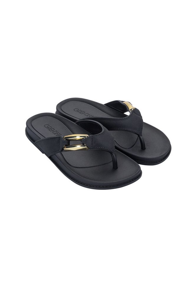 Grendha GRENDHA ESPLENDOR RAST AD - Zehentrenner / Flip Flop Zehentrenner Auffällige Metall-Applikation - bequeme Sohle
