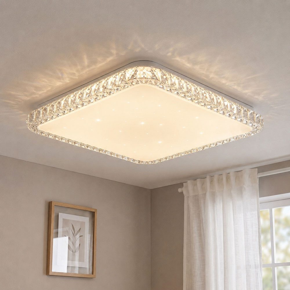 GLOBO LIGHTING LED Deckenleuchte, LED-Leuchtmittel fest verbaut, Warmweiß, LED Decken Beleuchtung Lampe Energie Spar Leuchte