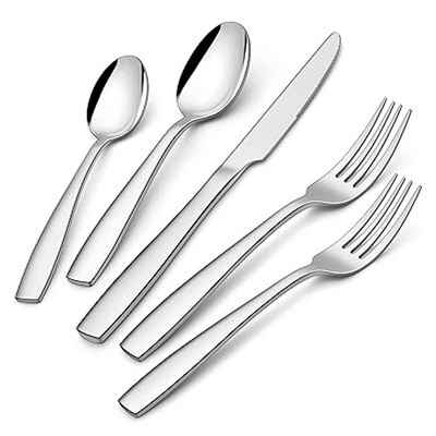 MUKEAO Besteck-Set Besteck-Set, Abendessen-Besteck-Set, 40-teilig, Edelstahl