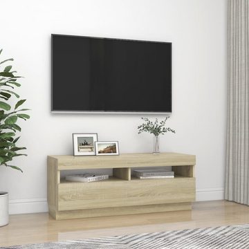 vidaXL TV-Schrank TV-Schrank mit LED-Leuchten Sonoma-Eiche 100x35x40 cm Lowboard