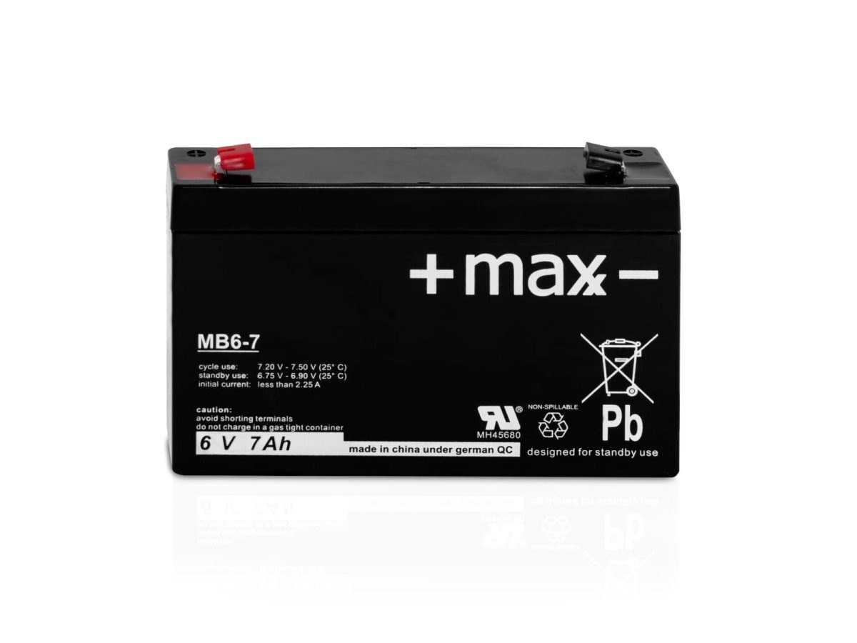 MB6-7 7Ah AGM +maxx- Bleiakkus 6V Blei wartungsfrei Kinderauto Batterie