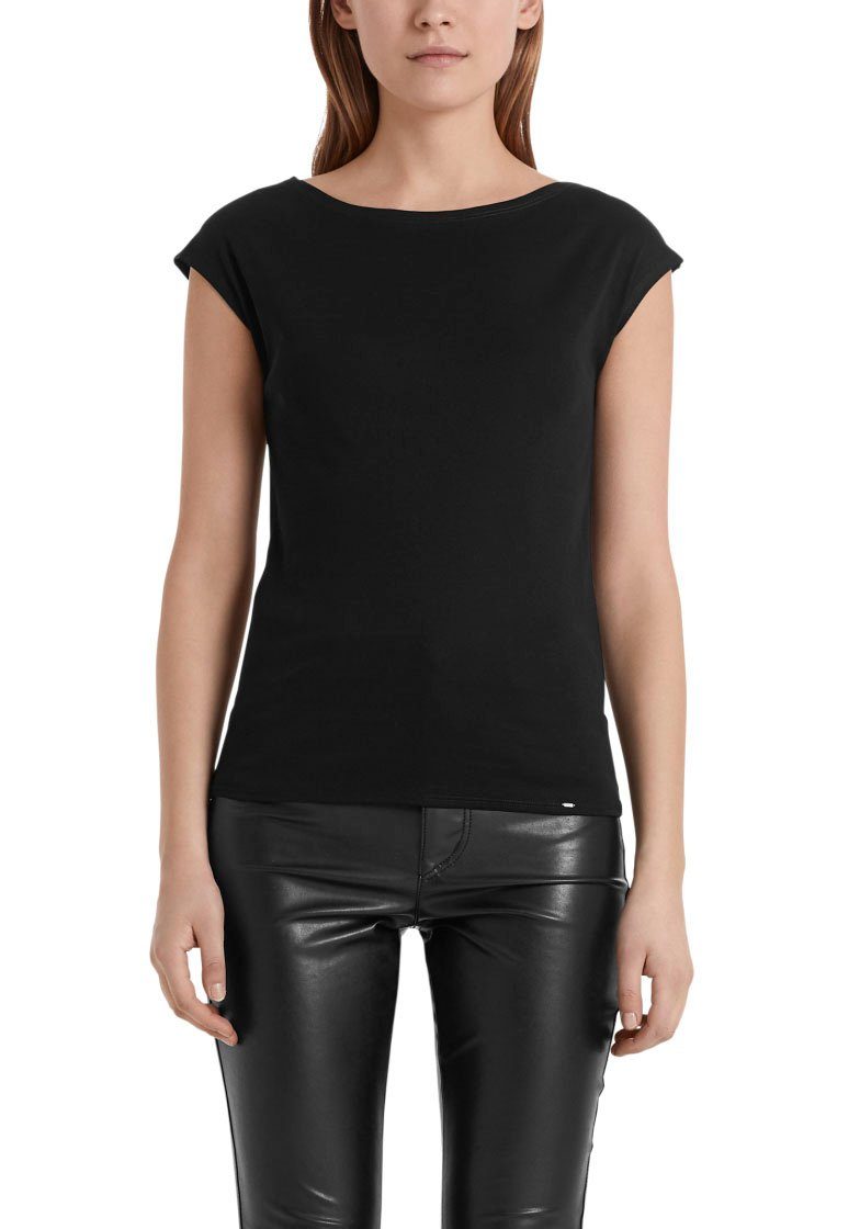 Marc Cain T-Shirt "Collection Essential" Premium Damenmode Basic-Shirt mit weitem Ausschnitt