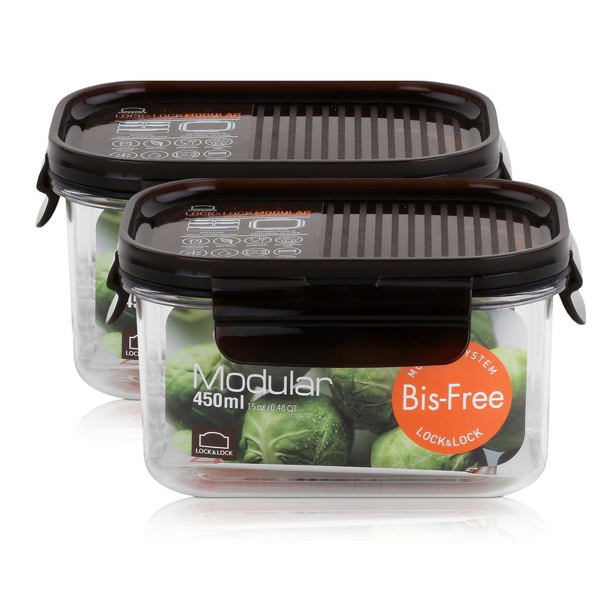 LOCK & LOCK Vorratsdose »Lock&Lock Modular LBF402 Frischhaltedose 450ml