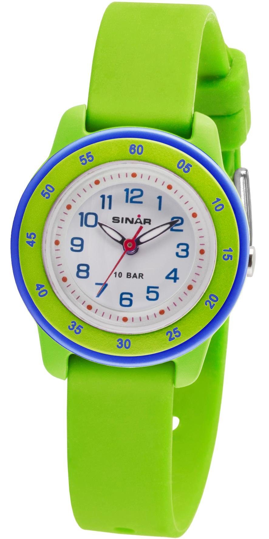 SINAR Quarzuhr XB-22-3, Armbanduhr, Kinderuhr, Leuchtzeiger, ideal auch als Geschenk