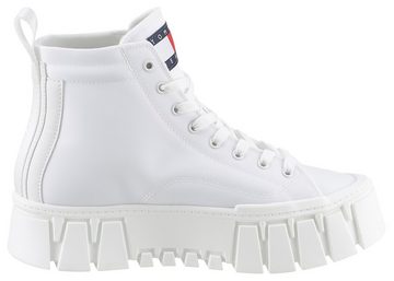 Tommy Jeans TJW VULC FLATFORM MC Plateausneaker, Schnürschuh, High Top-Sneaker mit derber Plateaugestaltung