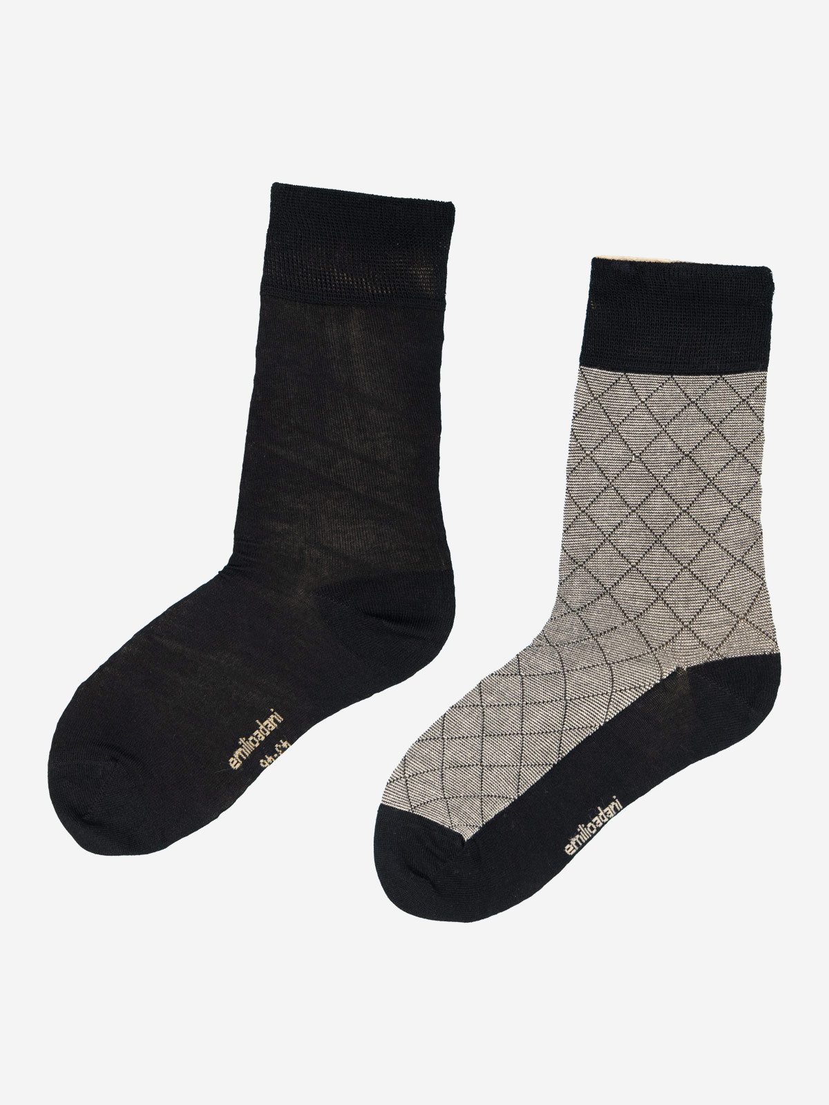 emilio adani Freizeitsocken emilio adani Herren Socke gemustert, Schwarz