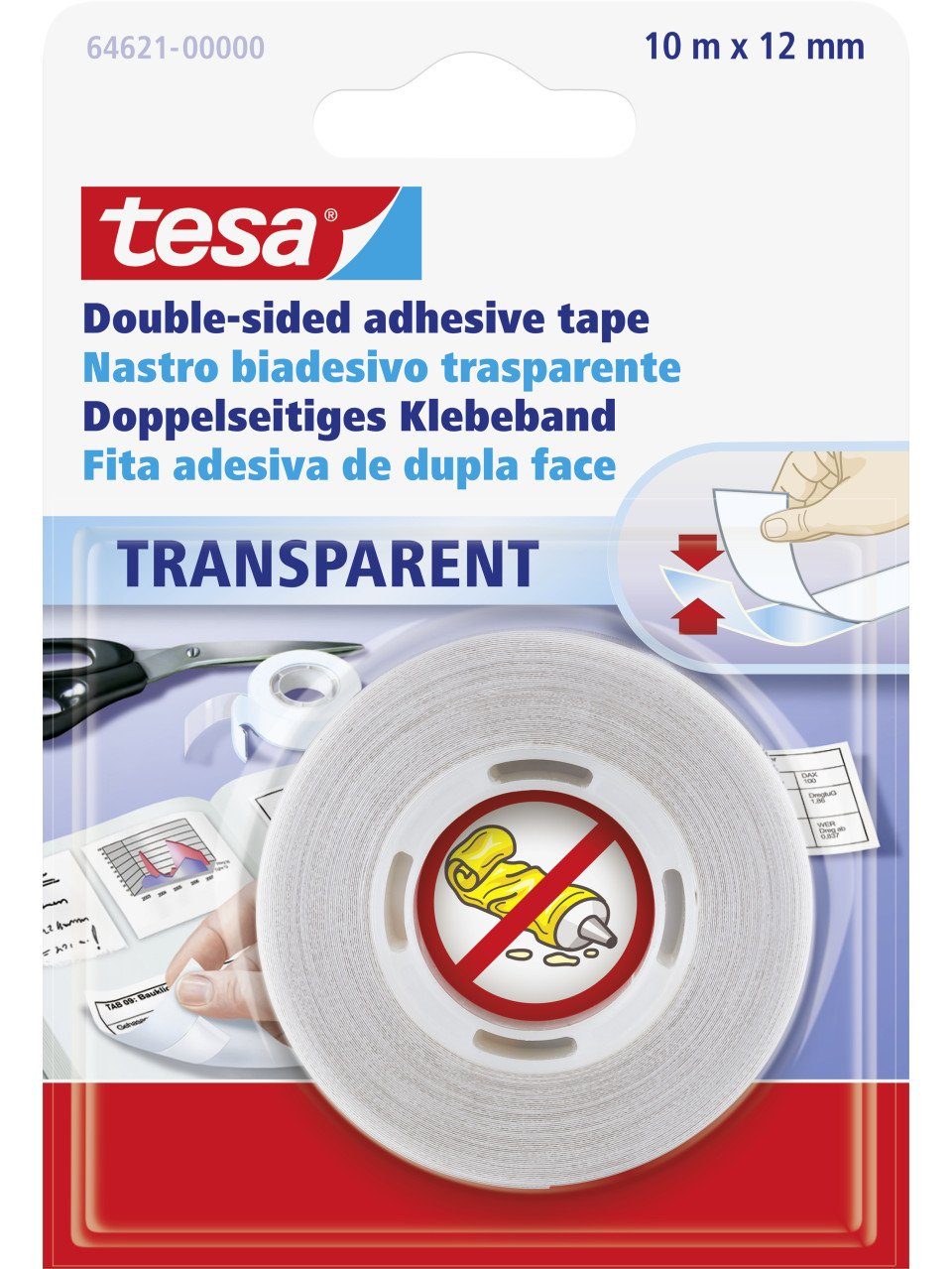 Klebehaken tesa doppelseitiges Klebeband 10 m x 12 mm