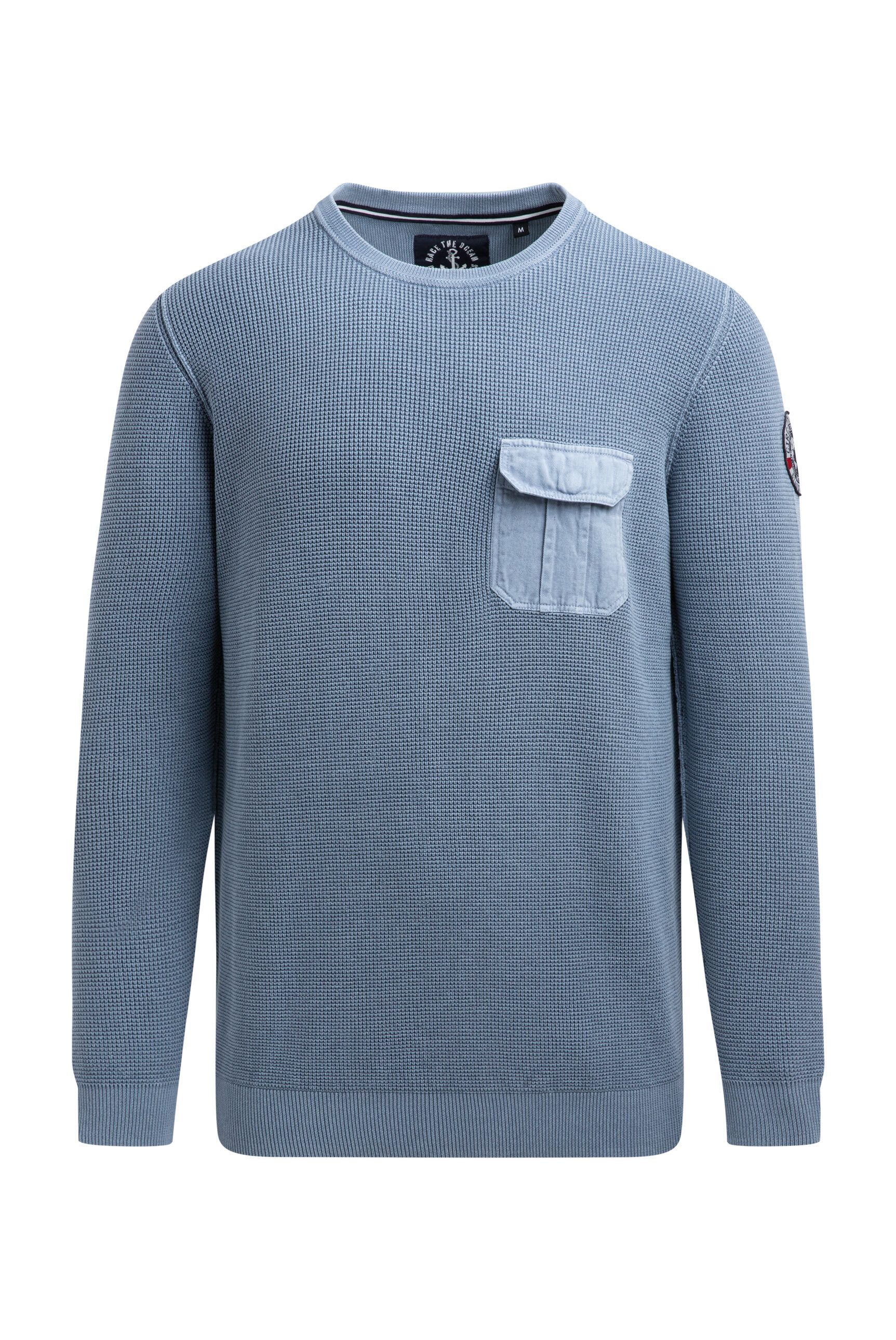 CAMP DAVID Rundhalspullover mit nach außen gekehrten Nähten günstig online kaufen