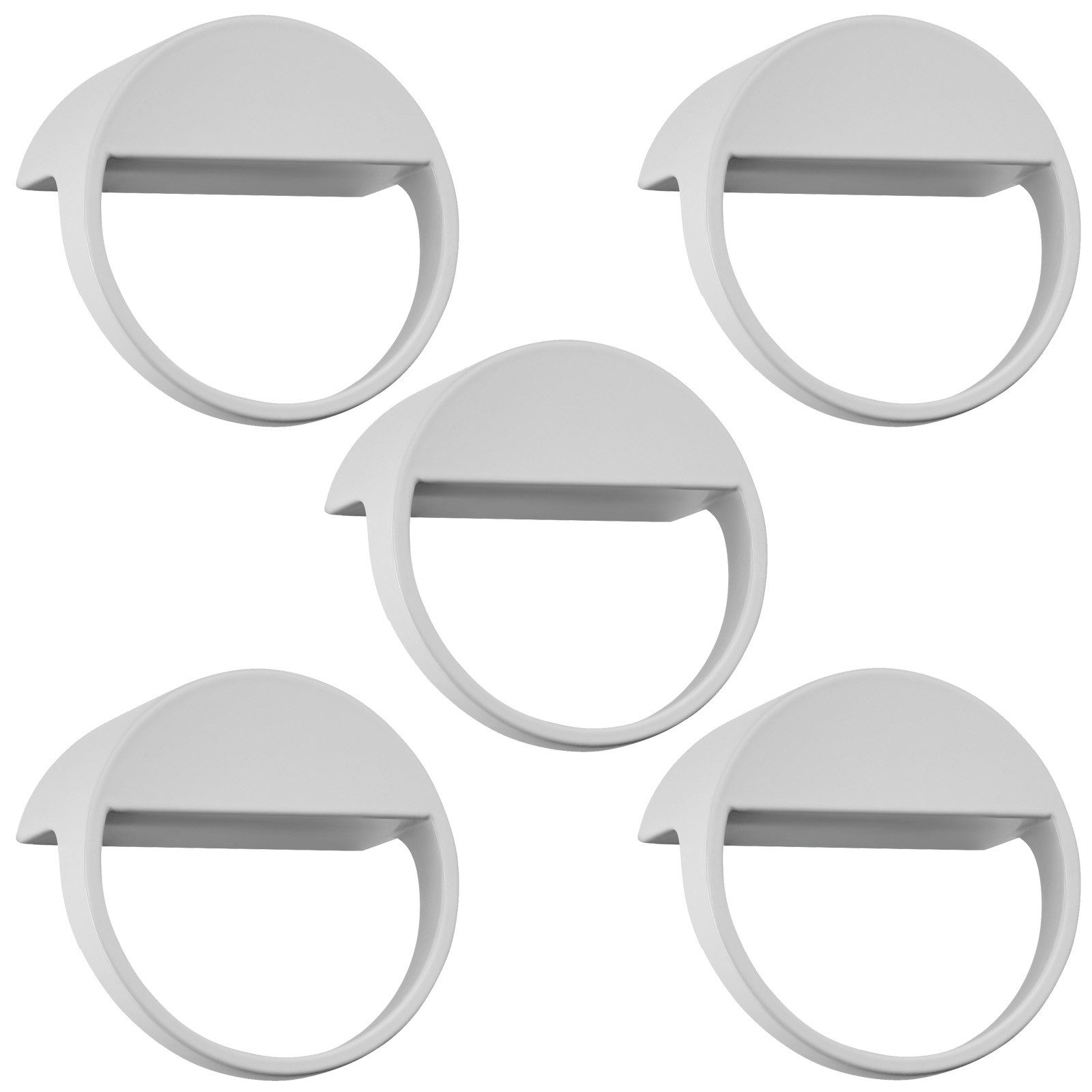 SO-TECH® Möbelgriff ZEN BA 32 mm Möbelknopf Ø 59 mm, Tiefe 29 mm (5-St), Knopfgriff weiß matt