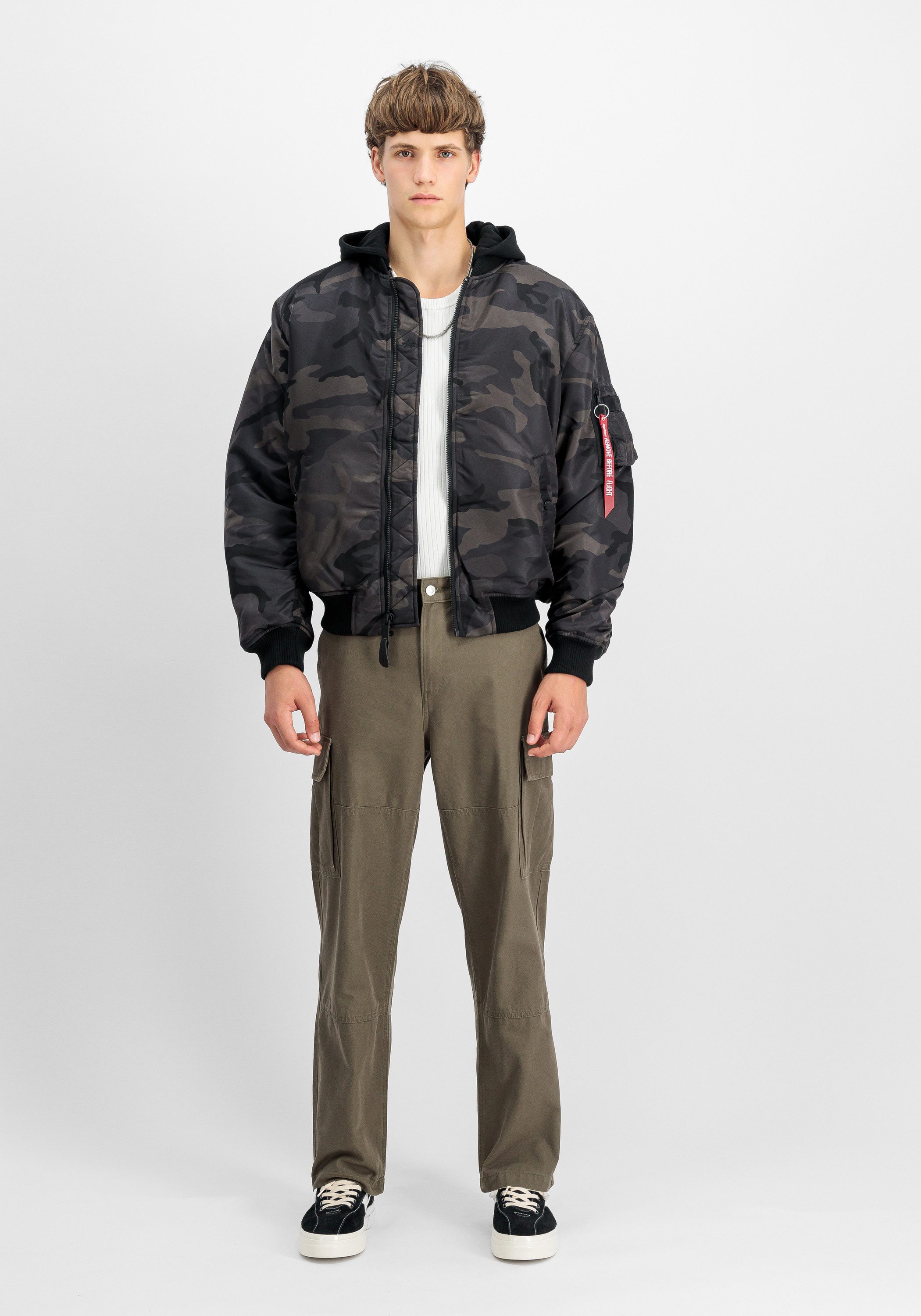 Alpha Industries Bomberjacke MA-1 Zip Hood Back EMB Camo