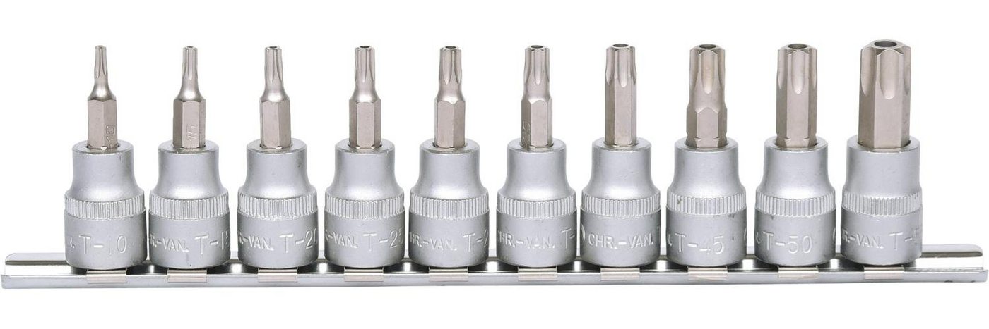 Thumbnail - KS Tools Bohrer- und Bitset 3/8" Bit-Stecknuss-Satz, 10-tlg, TB10-TB55 mit Stirnlochbohrung
