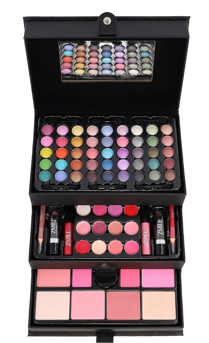 ZMILE COSMETICS Schmink-Koffer Schminkkoffer Set in Leder-Optik 82 teilig günstig online kaufen