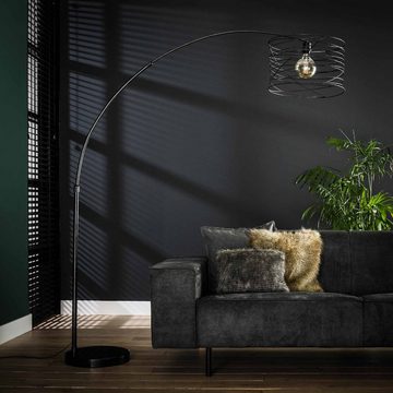 Liadomo Bogenlampe Mammot, ohne Leuchtmittel, ideal für das Wohnzimmer, E27, Metallschirm, Marmorfuß