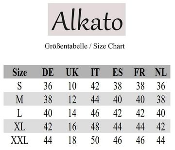 Alkato Longshirt Alkato Damen Longshirt Langarm Top Oversize Langarmshirt Viskose