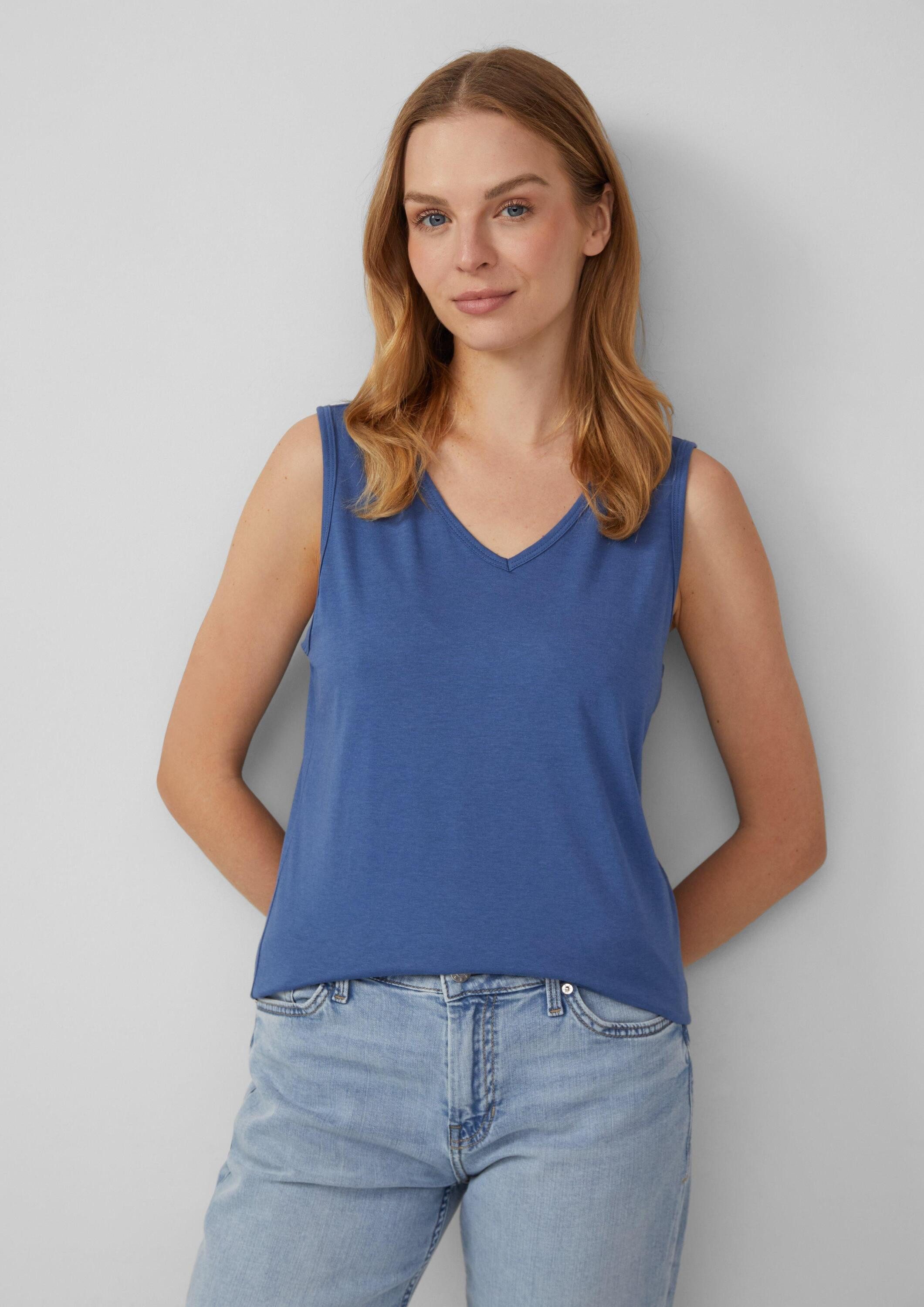 s.Oliver Muscleshirt T-Shirt Top mit V-Ausschnitt günstig online kaufen