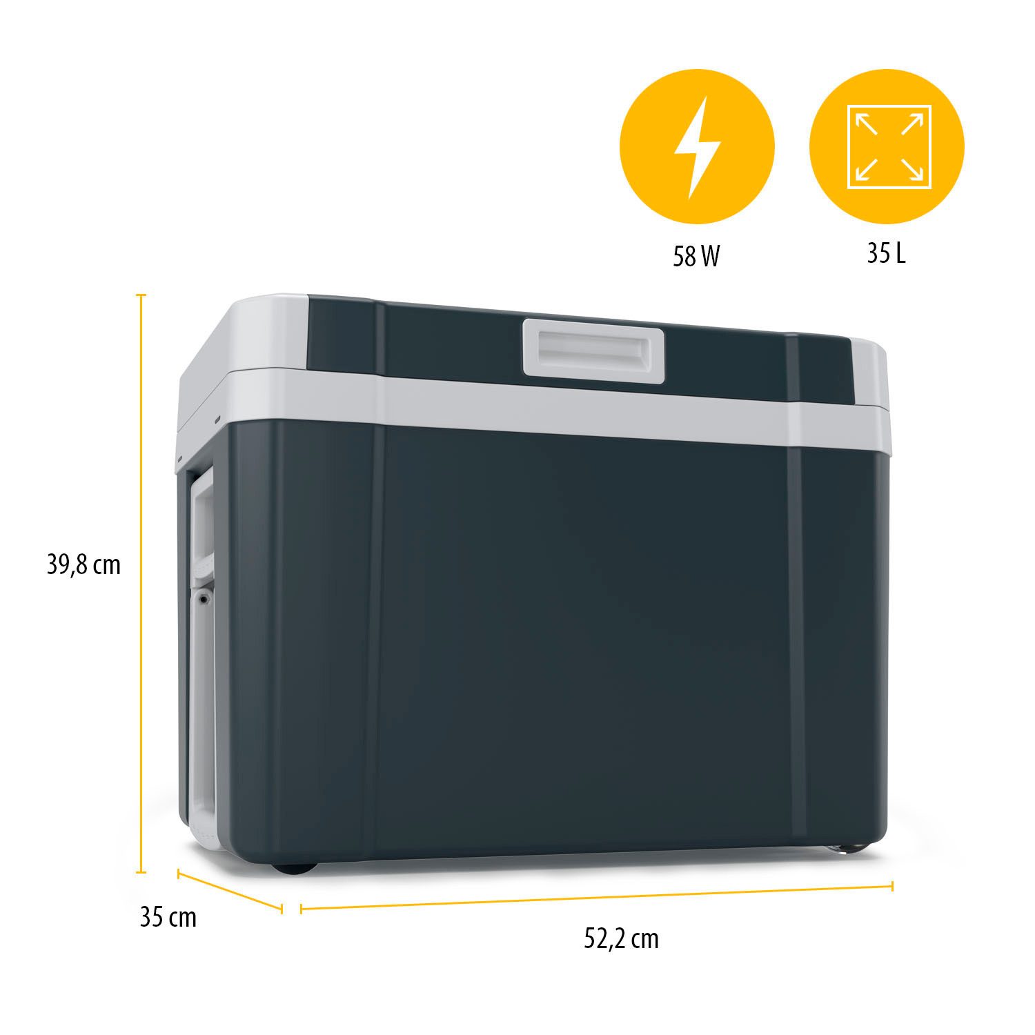 Tristar Elektrische Kühlbox KB-7535, Kühlt bis 18°C unter Umgebungstemperatur, Heizt bis 65°C