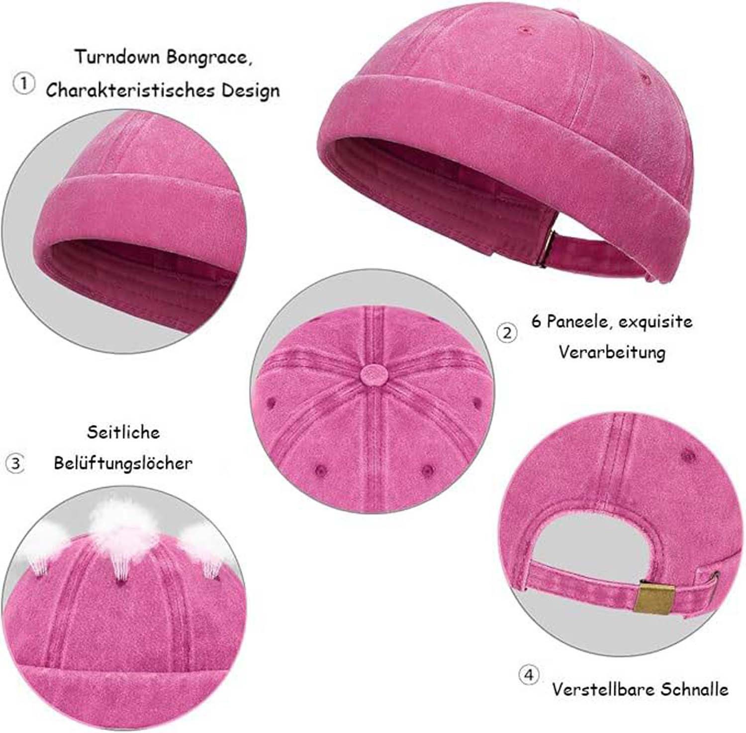 Zaewry Dockermütze Docker-Cap Herren Seemannsmütze Hafenmütze Basecap Tragbar