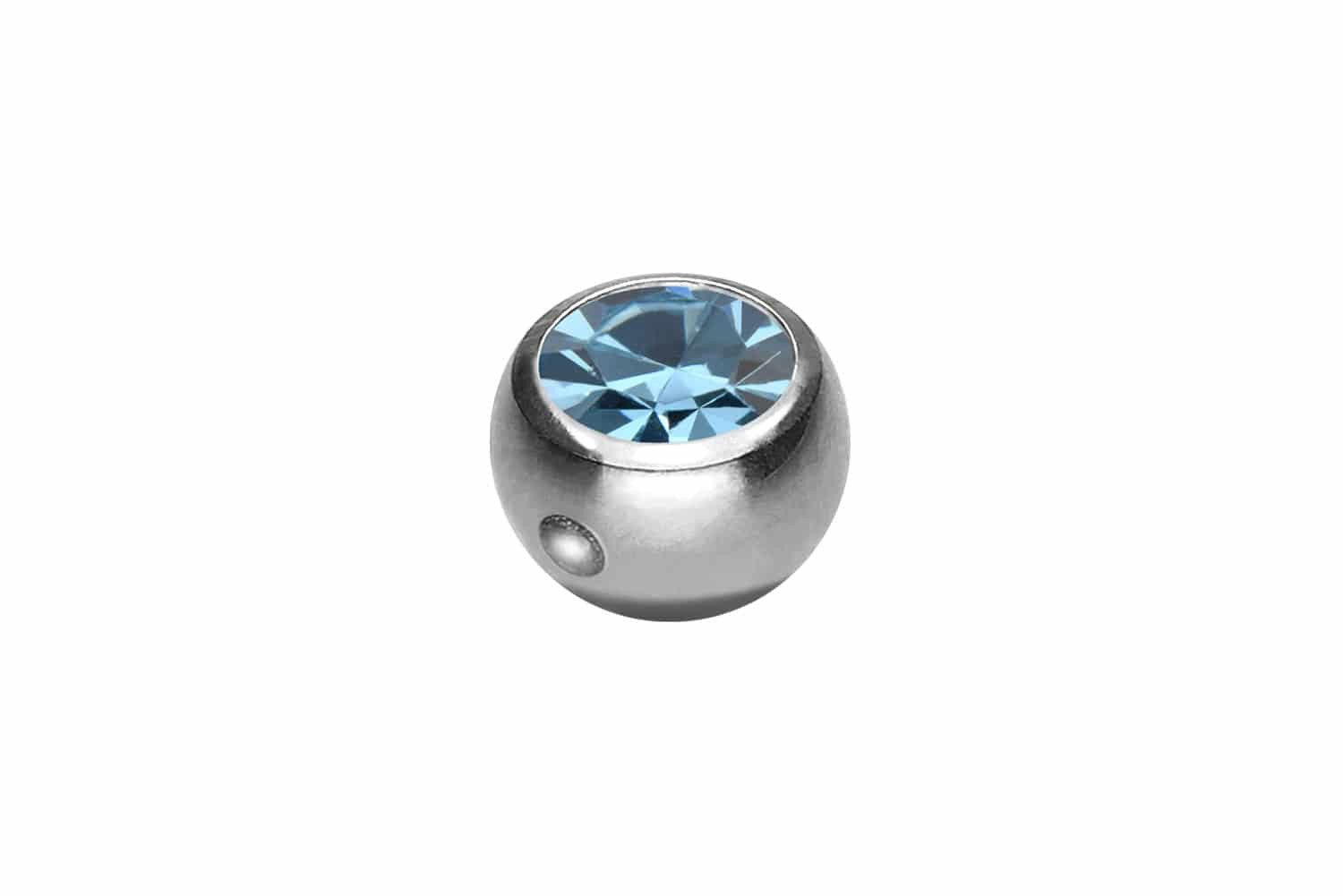 Piercing-Set Chirurgenstahl Klemmkugel KRISTALL