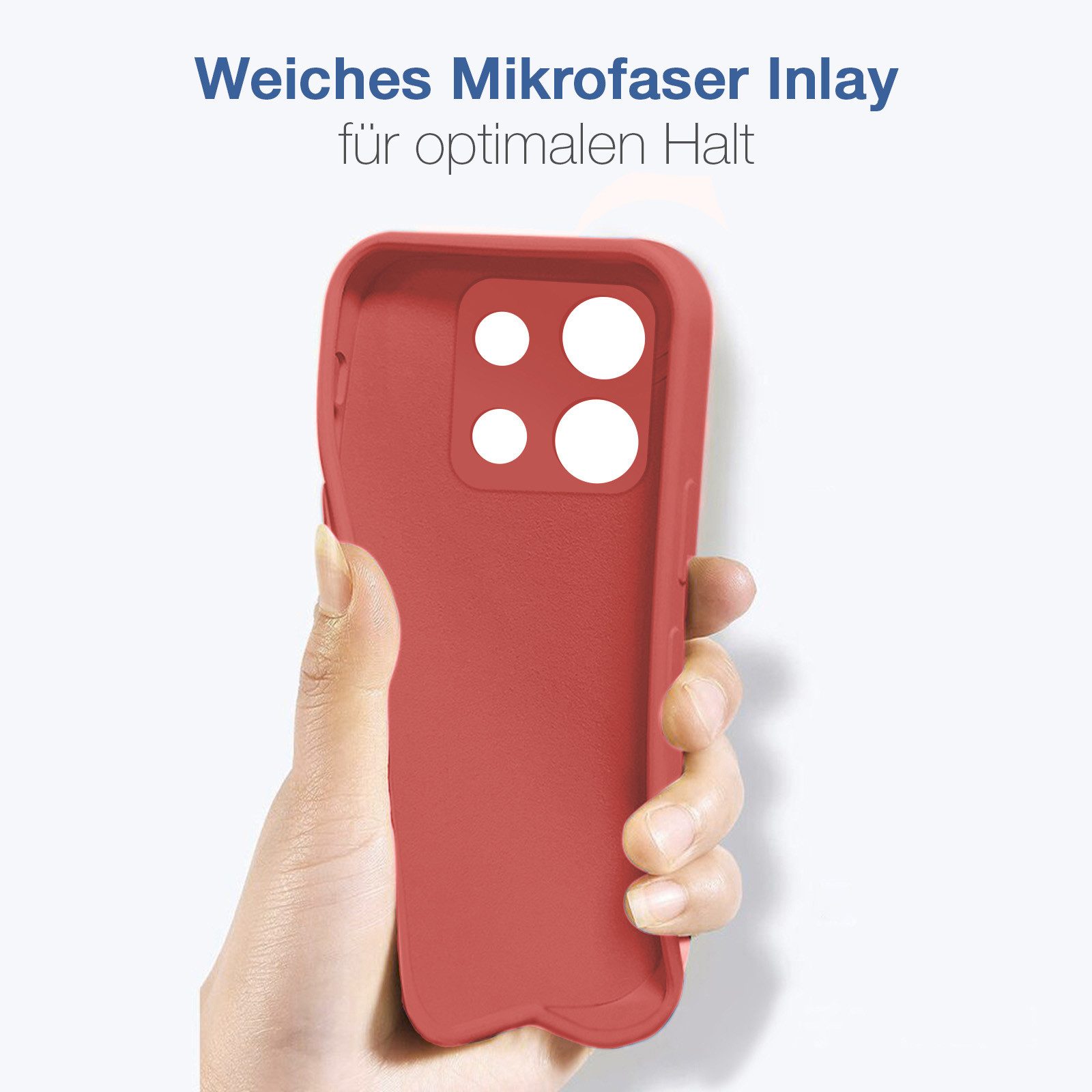 Tec-Expert Handyhülle SoftGrip Cover Hülle für Xiaomi Redmi Note 13 Pro 5G, Handy Case Bumper integrierter Kameraschutz flexibel