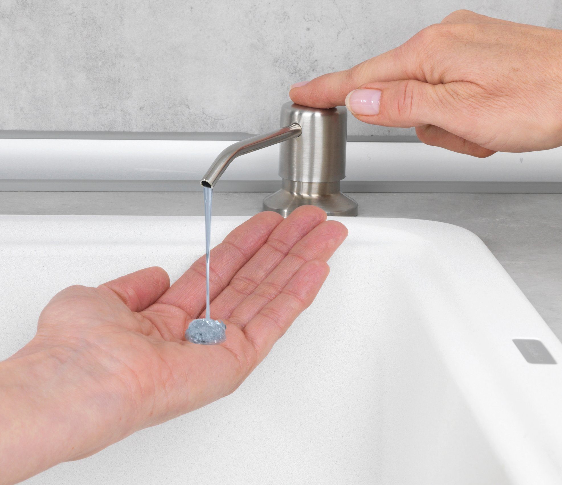 WENKO Seifenspender Monti, Einbau Seifen- und Spülmittelspender